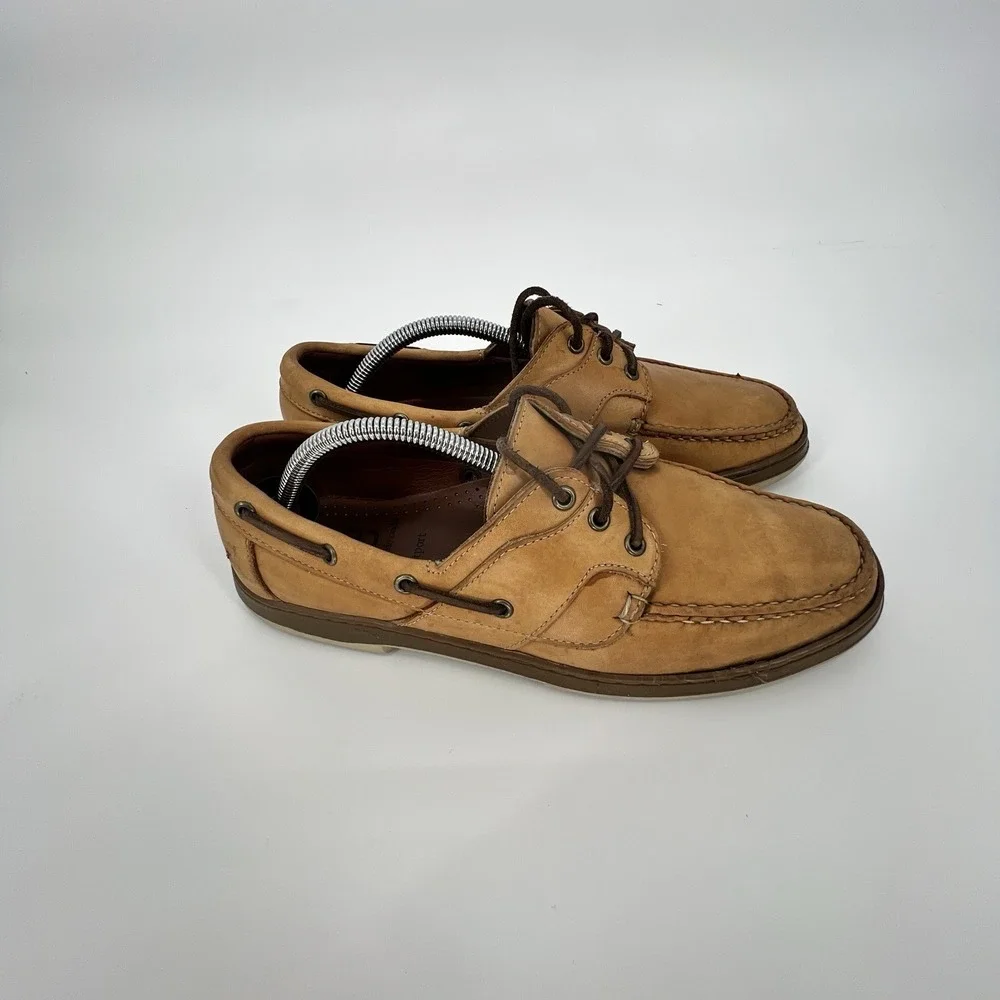 Allen Edmonds Eastport Brown Leather Boat Shoes Men's‎ 9.5 D